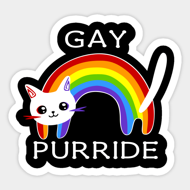 Gay Purride Sticker by Meow Meow Designs